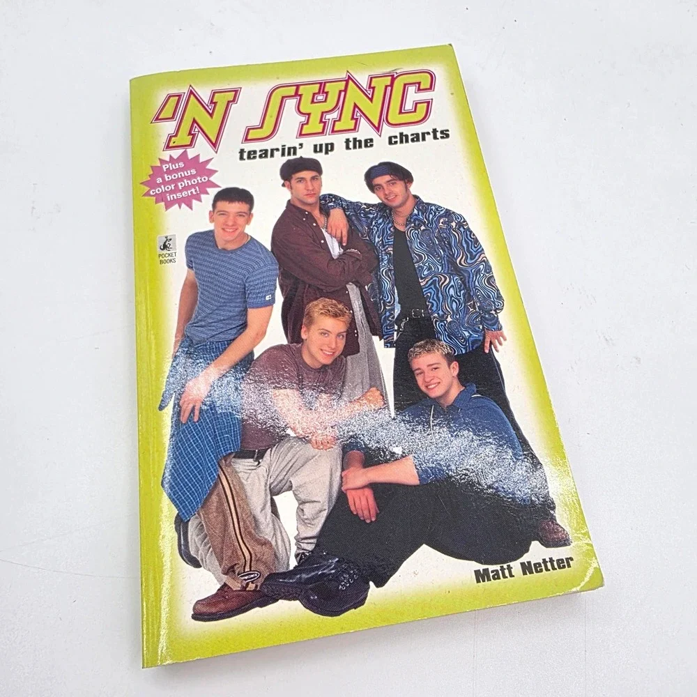 2 Vintage NSYNC Books Matt Netter Tearin Up the Charts & With Justin Timberlake
